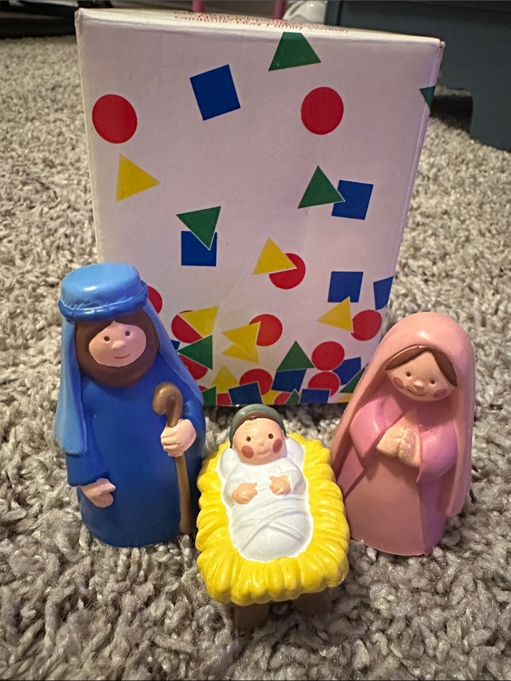 Vintage -  Avon “Holy Family” My First Christmas Story 3pc Nativity